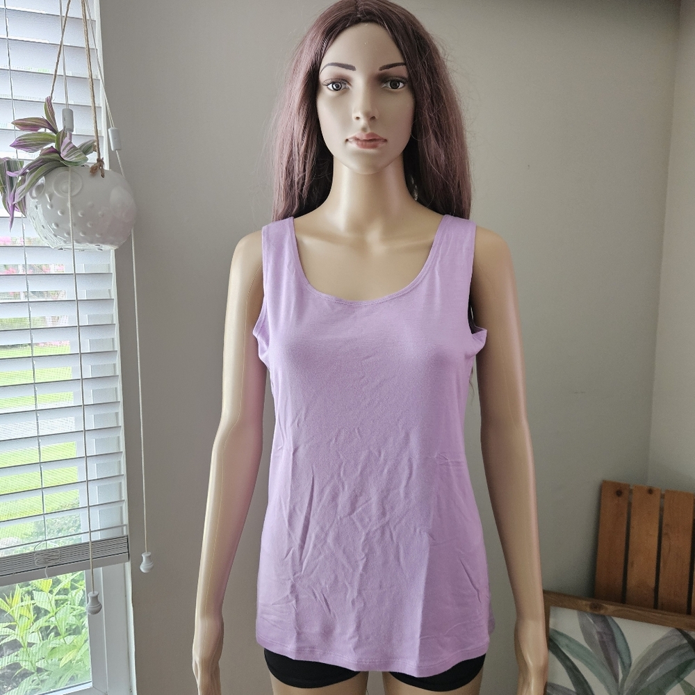 Alison Sheri purple lilac sleeveless tank top soft